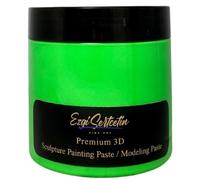 3D Sculpture Painting Paste|Texture Paste|Decorative Plaster|Ready to Use|Unique Colors|Ideal for Artwork|Stencil|Flowers|Texture|Art Relief| 6 oz (Neon Green)