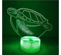 3D Sea Turtle Night Light Lamp 7 Color Change LED Touch USB Table Gift Kids Toys Decor Decorations Christmas Valentines Gift Birthday Gift【7 to 15 Days to Arrive in England】