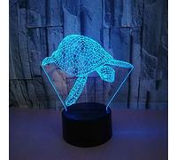3D Sea Turtle Night Light USB Touch Switch Decor Table Desk Optical Illusion Lamps 7 Color Changing Lights LED Table Lamp Xmas Home Love Brithday Children Kids Decor Toy Gift