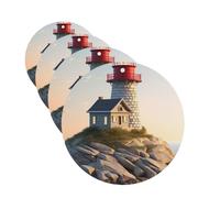 3D Seaside Lighthouse Car Air Fresheners Cards Set of 4 Pieces Personalized Car Fresheners Gifts for Men Women Auto Aromatherapy Tablets Hanging Scented Cards for Wardrobe Bathroom