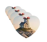 3D Seaside Lighthouse Car Air Fresheners Cards Set of 4 Pieces Personalized Car Fresheners Gifts for Men Women Auto Aromatherapy Tablets Hanging Scented Cards for Wardrobe Bathroom