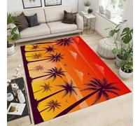 3D Seaside Plants And Trees Sunset Landscape Carpet Rug For Living Room Bedroom Area Rug Bathmat Doormat Educational Mat Child Play Mat 160 X 230 Cm - Polyester Soft Touch Easy Clean, -4154023029640