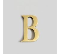 3D Self Adhesive Brass House Plaque Numbers Stickers 0-9 Letters ABC Metal Electroplated Digital Doorplate for Apartment Room Home Door Number Sign Mailbox Address Street Hotel Indoor, Anti-Rust (B)