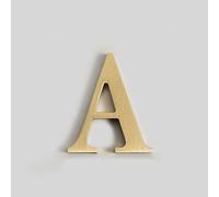 3D Self Adhesive Brass House Plaque Numbers Stickers 0-9 Letters ABC Metal Electroplated Digital Doorplate for Apartment Room Home Door Number Sign Mailbox Address Street Hotel Indoor, Anti-Rust (A)