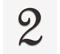 3D Self Adhesive Door Number Sign House Black Acrylic Creative Stickers 3 Inch Electroplated Digit, for Home Room Apartment Hotel Office Address Street Plate Weatherproof Anti-Rust Durable 7cm (2)