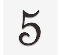3D Self Adhesive Door Number Sign House Black Acrylic Creative Stickers 3 Inch Electroplated Digit, for Home Room Apartment Hotel Office Address Street Plate Weatherproof Anti-Rust Durable 7cm (5)