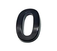 3D Self Adhesive House Plaque Number Sticker 2 Inch 5cm Black ABS Plastic Door Number Room 0-9 Digits for Hotel Apartment Home Mailbox Bins Outdoor Street Plate Yard Weatherproof Anti-Rust (0)