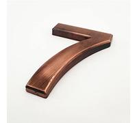 3D Self Adhesive House Plaque Numbers 10 cm 0-9 Dash Sign Modern Red Copper Brown Door Plate Number Hotel Address Mailbox Digits 4 Inch Wall Sticker ABS Electroplating Mirror Surface (7)