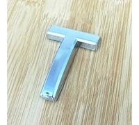 3D Self Adhesive House Plaque Numbers 5cm 0-9 Letters A-Z Dash Sign Door Plate Modern Silver Number Hotel Address Digits 3M Sticker ABS Electroplating, for Apartment Mailbox Indoor (T)