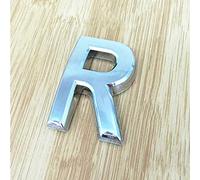 3D Self Adhesive House Plaque Numbers 5cm 0-9 Letters A-Z Dash Sign Door Plate Modern Silver Number Hotel Address Digits 3M Sticker ABS Electroplating, for Apartment Mailbox Indoor (R)