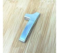 3D Self Adhesive House Plaque Numbers 5cm 0-9 Letters A-Z Dash Sign Door Plate Modern Silver Number Hotel Address Digits 3M Sticker ABS Electroplating, for Apartment Mailbox Indoor (1)
