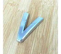 3D Self Adhesive House Plaque Numbers 5cm 0-9 Letters A-Z Dash Sign Door Plate Modern Silver Number Hotel Address Digits 3M Sticker ABS Electroplating, for Apartment Mailbox Indoor (V)