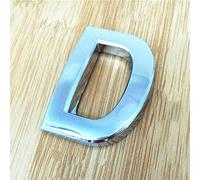3D Self Adhesive House Plaque Numbers 5cm 0-9 Letters A-Z Dash Sign Door Plate Modern Silver Number Hotel Address Digits 3M Sticker ABS Electroplating, for Apartment Mailbox Indoor (D)
