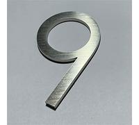 3D Self Adhesive House Plaque Numbers 60mm Stainless Steel Brushed Number Sticker Metal Doorplate Home Door Plates Digital Sign for Mailbox Street Hotel Apartment Indoor Outdoor (9)