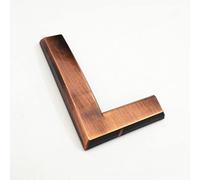 3D Self Adhesive House Plaque Numbers 70mm 0-9 Letters A-Z ABS Plastic Red Copper Sticker Modern Door Address Number Hotel Electroplated Digit Plate Sign for Home Room Yard Street Mailbox Bins (L)