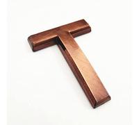 3D Self Adhesive House Plaque Numbers 70mm 0-9 Letters A-Z ABS Plastic Red Copper Sticker Modern Door Address Number Hotel Electroplated Digit Plate Sign for Home Room Yard Street Mailbox Bins (T)