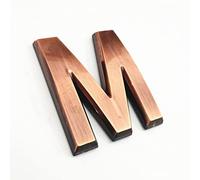 3D Self Adhesive House Plaque Numbers 70mm 0-9 Letters A-Z ABS Plastic Red Copper Sticker Modern Door Address Number Hotel Electroplated Digit Plate Sign for Home Room Yard Street Mailbox Bins (M)