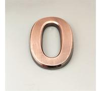3D Self Adhesive House Plaque Numbers 7cm Red Copper Number Sticker ABS Plastic Electroplated Modern Hotel Door Address Digits Plate Sign 0-9, for Home Outdoor Yard Street Mailbox Anti-Rust (0)