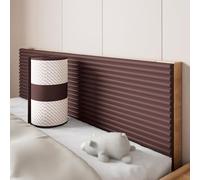 3D Self-Adhesive Wall Padding - Anti-Collision Peel and Stick Panels for DIY Headboard, Bedroom, Playroom & Corner Decor - Coffee Color, 30cm/11.8in, Set of 6