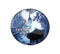3D Seoul Korea Refrigerator Fridge Magnet Crystal Glass Magnet Handmade Tourist Travel Souvenir Collection Gift Whiteboard Magnetic Sticker Home Decoration