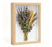 3D Shadow Box, 21 x 29.7cm Picture Frame, Deep Box Photo Frame Deep Frames Display Boxs Wooden Deep Boxs Square Photo Frames for Medal Flower & Crafts Display(Wood Color)