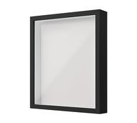 3D Shadow Box, 27x22 cm Deep Picture Frame Display Box for Tabletop and Wall, Wooden 3D Photo Frame for Tickets Medal Flower Memorabilia Crafts (Black 3CM)
