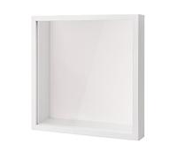 3D Shadow Box, Deep Display Box, Picture Frame for Wall and Tabletop, Wooden Deep Box Frame for Memorabilia Tickets Crafts Medal Flower (27x27cm White)