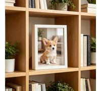 3D Shadow Box Frame 15 x 10 x 5 cm,Deep Box Frame for Objects up to 3cm, Picture Frame Wooden Deep Box, Picture Frame for Flowers Medal Standing & Hanging Photo Frames (White)
