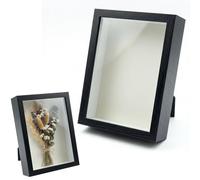3D Shadow Box Frame - 20.3x25.4cm Deep Picture Frame, Moisture-Resistant, Space-Saving Dual Mounting, DIY Crafts Flower Medal Display & Thoughtful Gift for Home Decor (Black)
