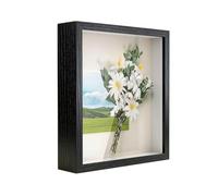3D Shadow Box Frame 6x8 inch, Picture Frame with Glass for Crafts, 3cm Deep Box Frame Display Cases for Memorabilia, Baby Items, Wedding Memories, Medal, Tickets & Photos Display - Black
