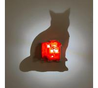 3D Shadow Night Light,Creative 3D Shadow Magic Wall Light with Warm Glow,Adjustable Glow Art Projection LED Night Lamp with Bird,Cat,Boy & Girl Profile Patterns (Cat)