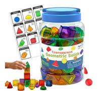 3D Shapes For Kids - Hands-On Math Learning Toy With Storage Jar