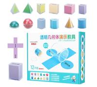 3D Shapes - Geometry Teaching Aids Math Aid | 3D Shapes For Teaching And Mathematical Manipulations | For Students 3 Years And Above, Girls, Boys, B