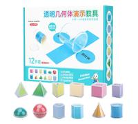 3D Shapes Learning Toys - Geometry Mathematical Manipulations, Teacher Tools for Space Thinking Training | Kindergarten Elementary Kindergarten Homeschool Classroom Supplies