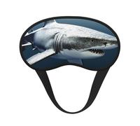 3D Shark Fish Sleep Mask for Side Sleeper Soft Breathable Sleeping Eye Mask Blackout Silk Eye Sleep Shade Cover with Elastic Strap Night Blindfold for Women Men Travel Nap