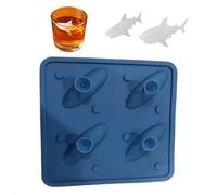 3D Shark Ice Cube Tray, Silicone ice Cubes Mold,ovelty Easy Release Silicone Tray Cube Mould for Water Coffee Juice Chilling Drinking for Party Home
