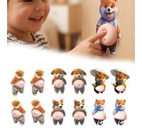 3D Shiba Inu Dog Belly Sticker,Super Soft Silicone Anti-Collision,Cute Cushioned Protectors,for Home Decor,for Phones, Cars Use(Mix-12pcs)