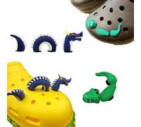 3d Shoe Charms Decoration, 2 Set (Aligator, Dragon ) Clog Charms Pack, Clog Pins Alligator Decorations for Shoe Charms for Women Men Boys Girls Party Favor Gifts