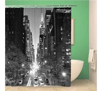 3D Shower Curtain Cityscape 150 x 180 cm Retro Nostalgia Shower Curtains Anti Mould Washable Quick-Drying Bath Curtain for Bathroom Wet Room A/7488