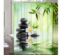 3D Shower Curtain Japanese Style 200 x 220 cm Spa Shower Curtains Anti Mould Washable Quick-Drying Bathroom Curtains for Bathroom Wet Room A.970