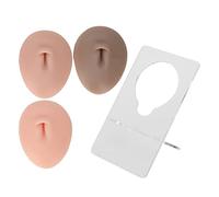 3D Silicone Button Belly Model Display Belly Piercing Practice Model Reusable Soft Elastic Realistic for Acupuncture Teaching Medical Display 3PCS Light Medium Dark Skin Color