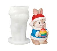 3D Silicone Easter Bunny Mold - Reusable Candle Casting Resin Moulds, Cute Rabbit Shape DIY Craft Tool | Spring Mold for Candle Cake Epoxy Decoration Holiday Birthday Home Office