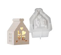 3D Silicone Holder Mold for Home Decoration and Night Light Hollow Out House Shaped
