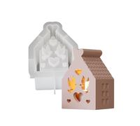 3D Silicone Holder Mold for Home Decoration and Night Light Hollow Out House Shaped