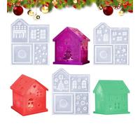 3D Silicone Mould For Christmas Home - Mould For Christmas Ornaments | 3 Pieces Hollow Heart Design 3D Silicone For Candle Holder, For Resin Candle Tealight Adult Family Home Living Room A