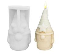 3D Silicone Moulds for Candles, Christmas Moulds for Resin Casting Large Crafts, Xmas Moulds for Wax Melts Air Dry Clay Cookies Cake Decorating Baking Soap, Shapes of Big Gonk Gnome Doll (Star)