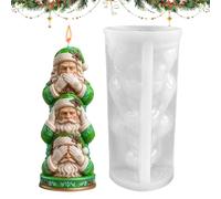 3D Silicone Santa Claus Candle Mould for Christmas Decoration in Plaster | Plaster Moulds Party for Artists Beginners Art Teachers Hobbies Creative Hobbies Home Apartment Office