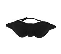 3D Silicone Sleep Eye Mask, Total Blackout Blindfold, Black, 17x7cm, Soft Light Blocking Cover for Sleeping, Nap and Fatigue Relief