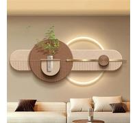 3D Simulated Green Plant Wall Art with LED Lights - Decorative Painting for Bedroom, Living Room, Porch, Entrance Hall & Corridor (120x48cm)