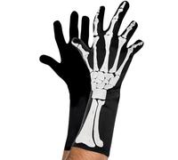 3D Skeleton Adult Halloween Gloves | Black | 1 Pair